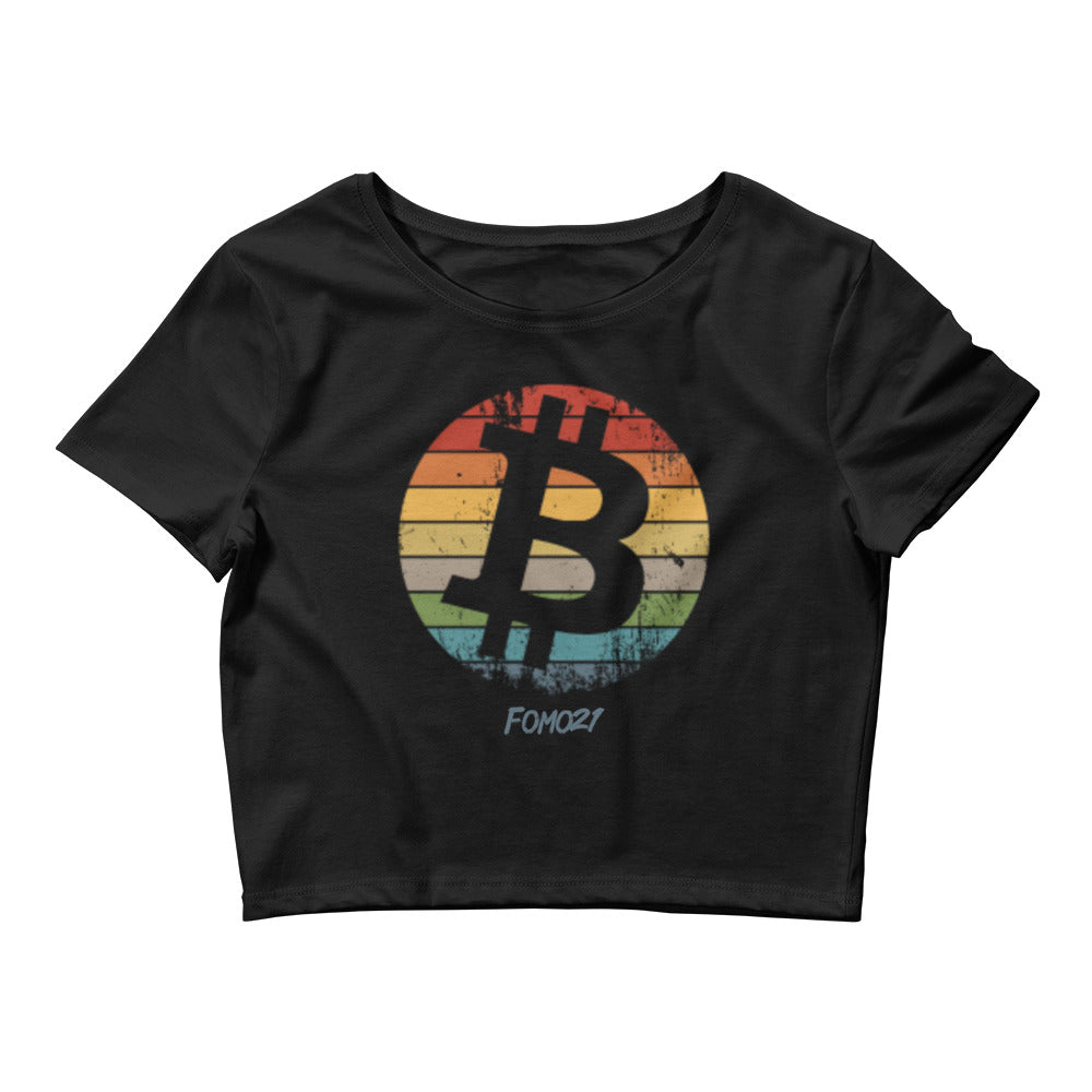 Retro Bitcoin Women’s Crop Top