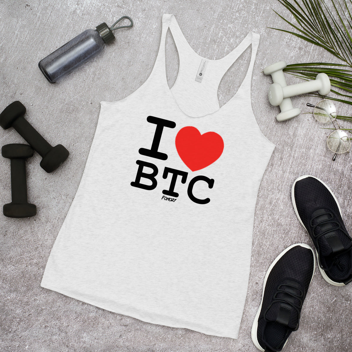 I Heart BTC Bitcoin Women’s Tank Top - fomo21