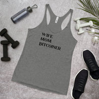 Load image into Gallery viewer, Wife Mom Bitcoiner Bitcoin Women’s Tank Top - fomo21
