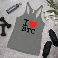 Load image into Gallery viewer, I Heart BTC Bitcoin Women’s Tank Top - fomo21
