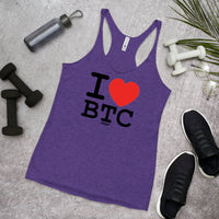 Load image into Gallery viewer, I Heart BTC Bitcoin Women’s Tank Top - fomo21
