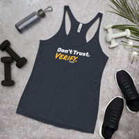 Load image into Gallery viewer, Don&#39;t Trust Verify Bitcoin Women&#39;s Tank Top - fomo21
