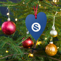 Load image into Gallery viewer, Swan Bitcoin Wooden Christmas Ornament - fomo21
