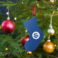 Load image into Gallery viewer, Swan Bitcoin Wooden Christmas Ornament - fomo21
