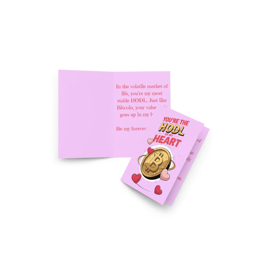 You’re the HODL of My Heart Bitcoin Valentine's Day Greeting Card-fomo21