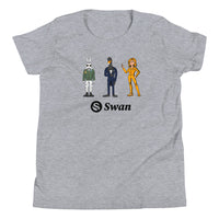 Load image into Gallery viewer, Swan Cartoon Bitcoin Youth T-Shirt - fomo21
