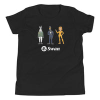 Load image into Gallery viewer, Swan Cartoon Bitcoin Youth T-Shirt - fomo21
