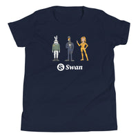 Load image into Gallery viewer, Swan Cartoon Bitcoin Youth T-Shirt - fomo21
