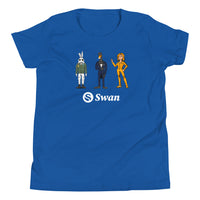 Load image into Gallery viewer, Swan Cartoon Bitcoin Youth T-Shirt - fomo21
