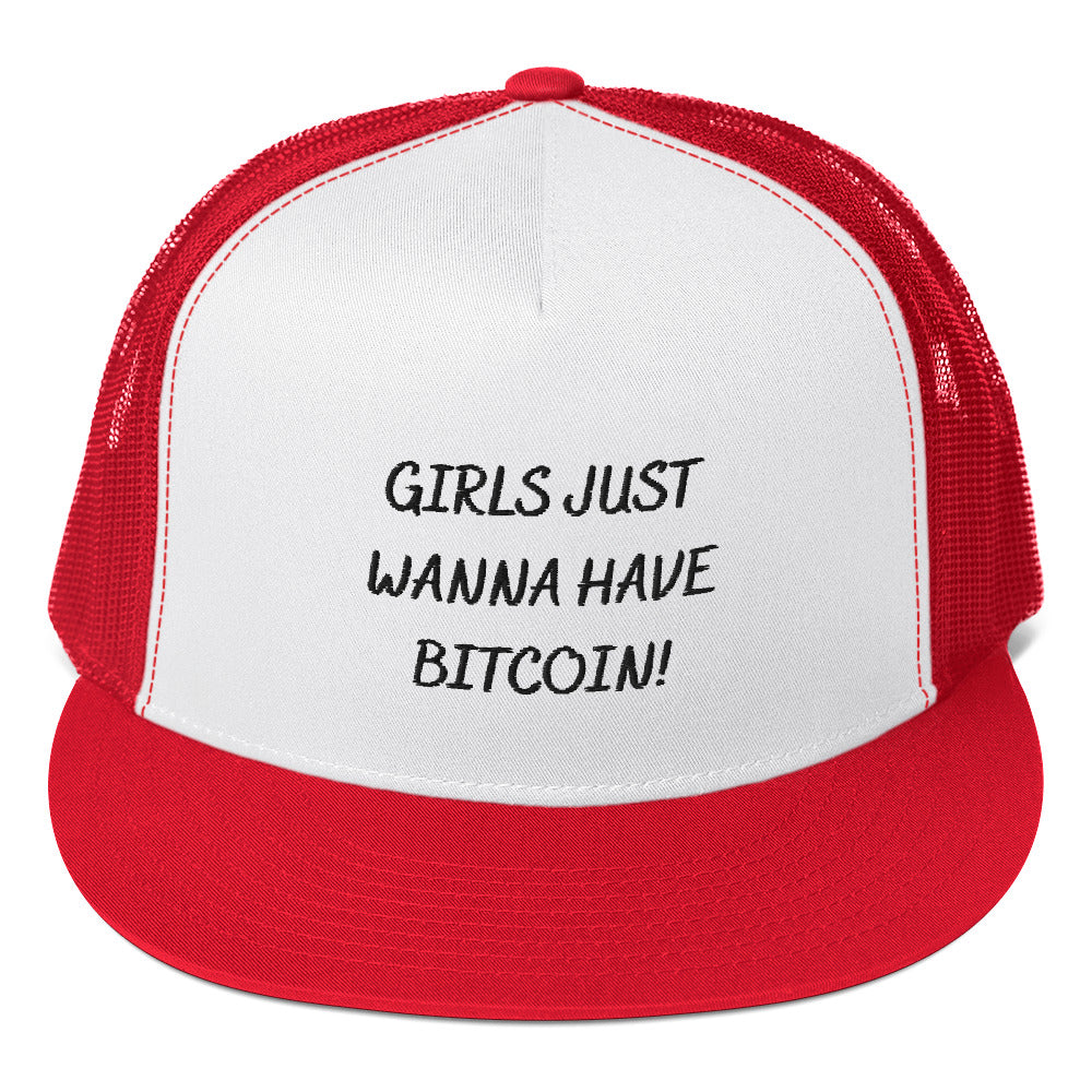 Girls Just Wanna Have Bitcoin! Trucker Hat - fomo21