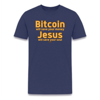 Load image into Gallery viewer, Jesus Will Save Your Soul Bitcoin T-Shirt - fomo21
