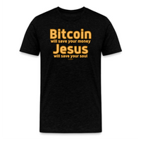 Load image into Gallery viewer, Jesus Will Save Your Soul Bitcoin T-Shirt - fomo21
