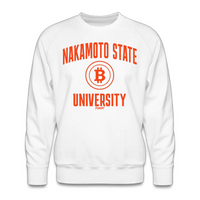 Load image into Gallery viewer, Nakamoto State University (Orange) Bitcoin Crewneck Sweatshirt - fomo21
