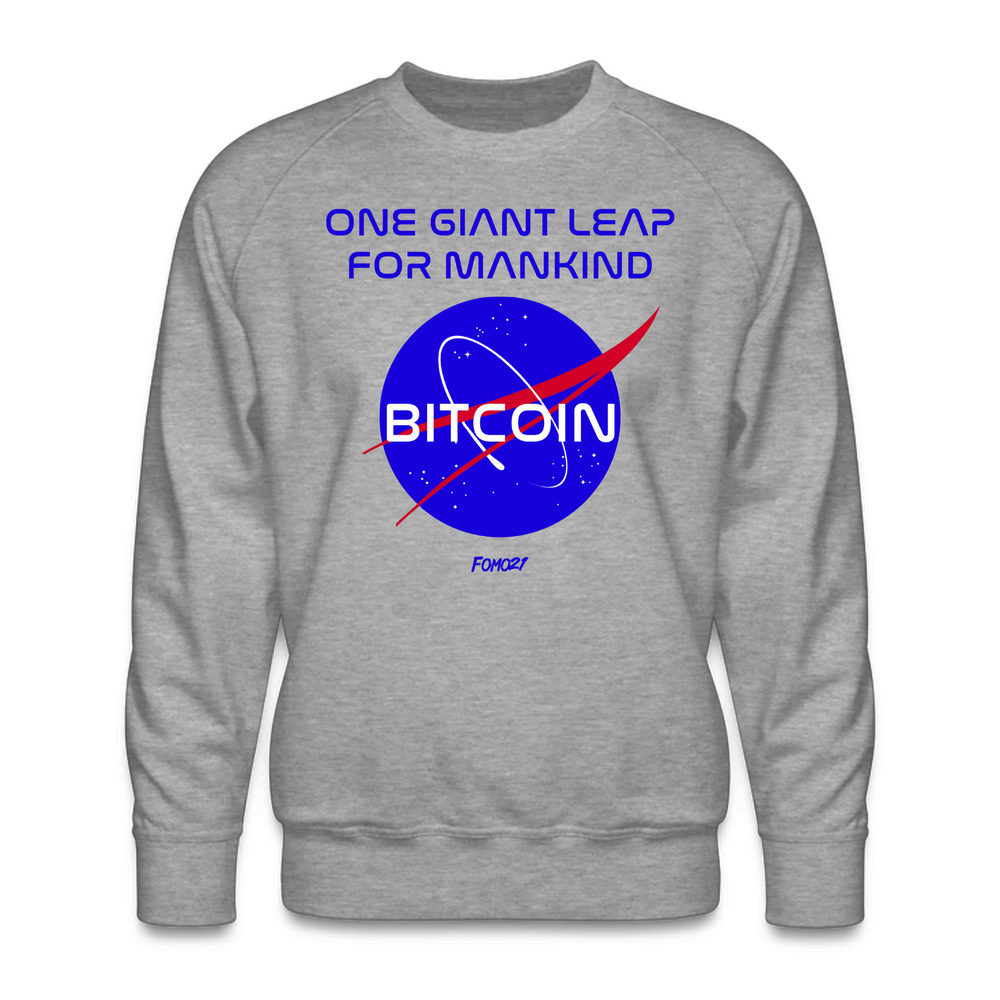 One Giant Leap For Mankind Bitcoin Crewneck Sweatshirt - fomo21