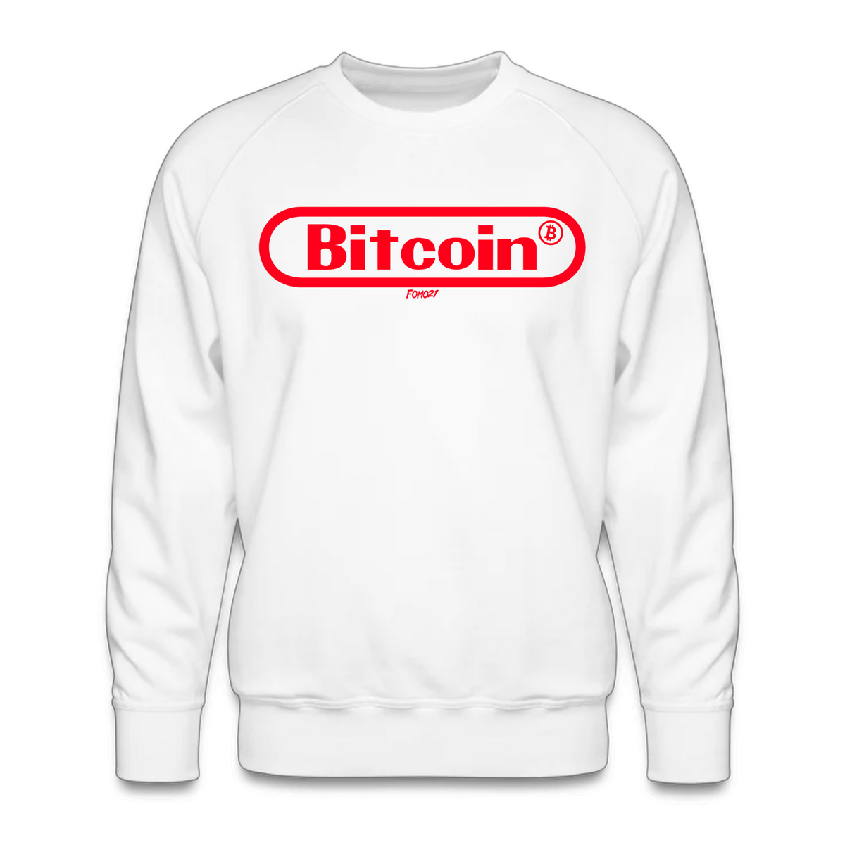 Bitcoin Gamer (Red Graphic) Crewneck Sweatshirt - fomo21