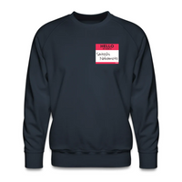 Load image into Gallery viewer, Hello My Name Is Satoshi Nakamoto Bitcoin Crewneck Sweatshirt - fomo21
