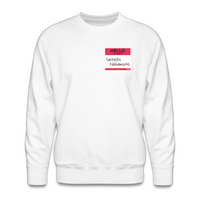 Load image into Gallery viewer, Hello My Name Is Satoshi Nakamoto Bitcoin Crewneck Sweatshirt - fomo21

