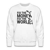 Load image into Gallery viewer, Fix The Money Fix The World Bitcoin Crewneck Sweatshirt - fomo21
