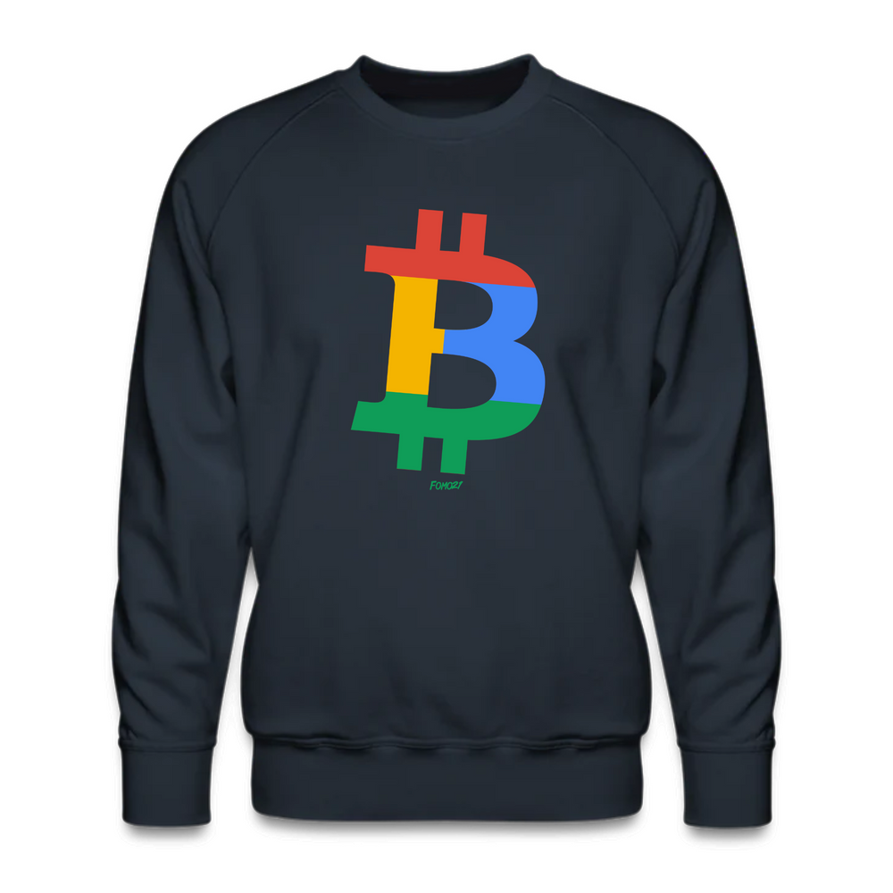 Four Color Bitcoin B Crewneck Sweatshirt - fomo21