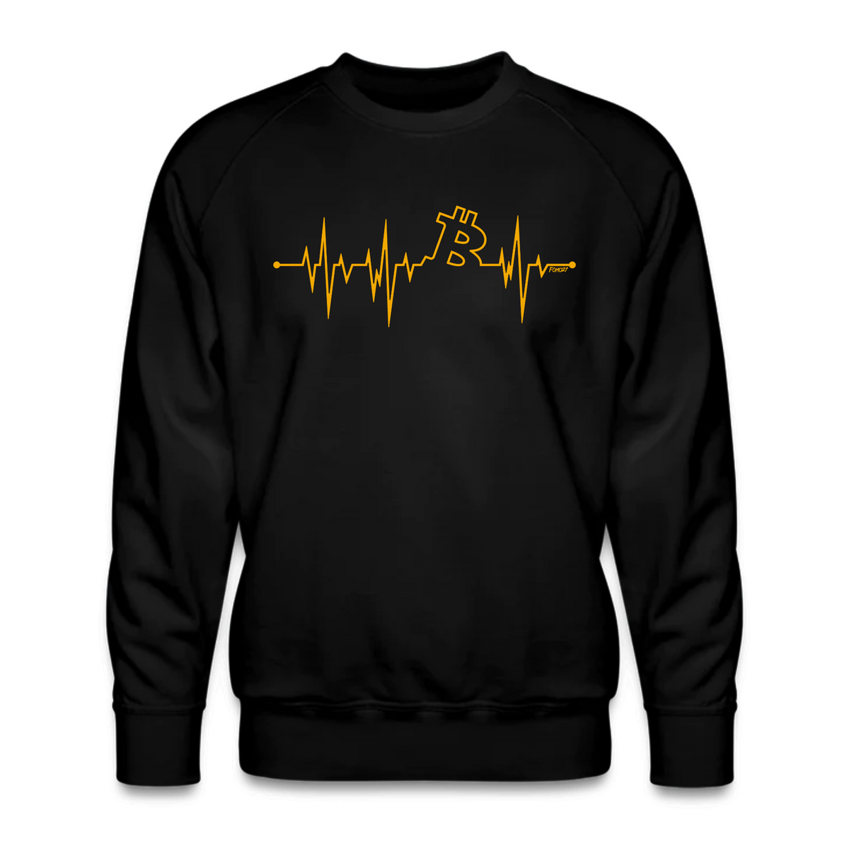 My Heart Beats Bitcoin Crewneck Sweatshirt - fomo21
