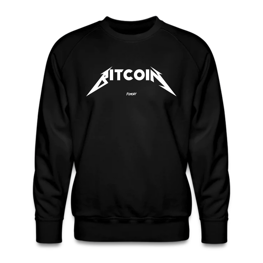 Bitcoin Rocks (White Graphic) Crewneck Sweatshirt - fomo21
