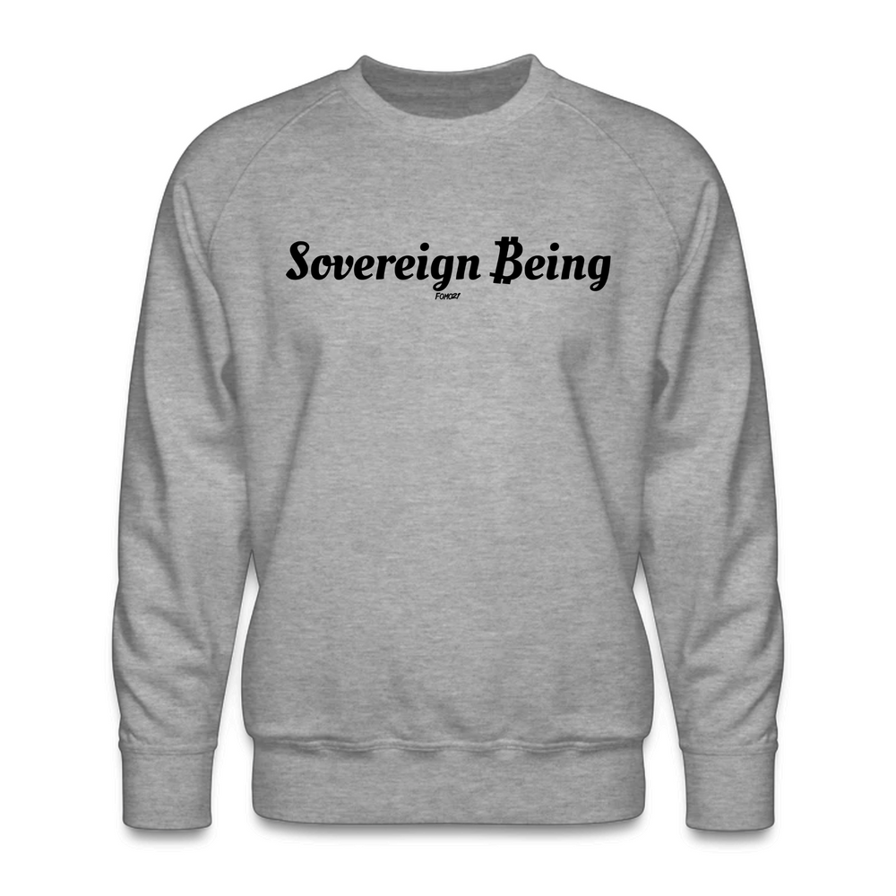 Sovereign Being Bitcoin B Crewneck Sweatshirt - fomo21