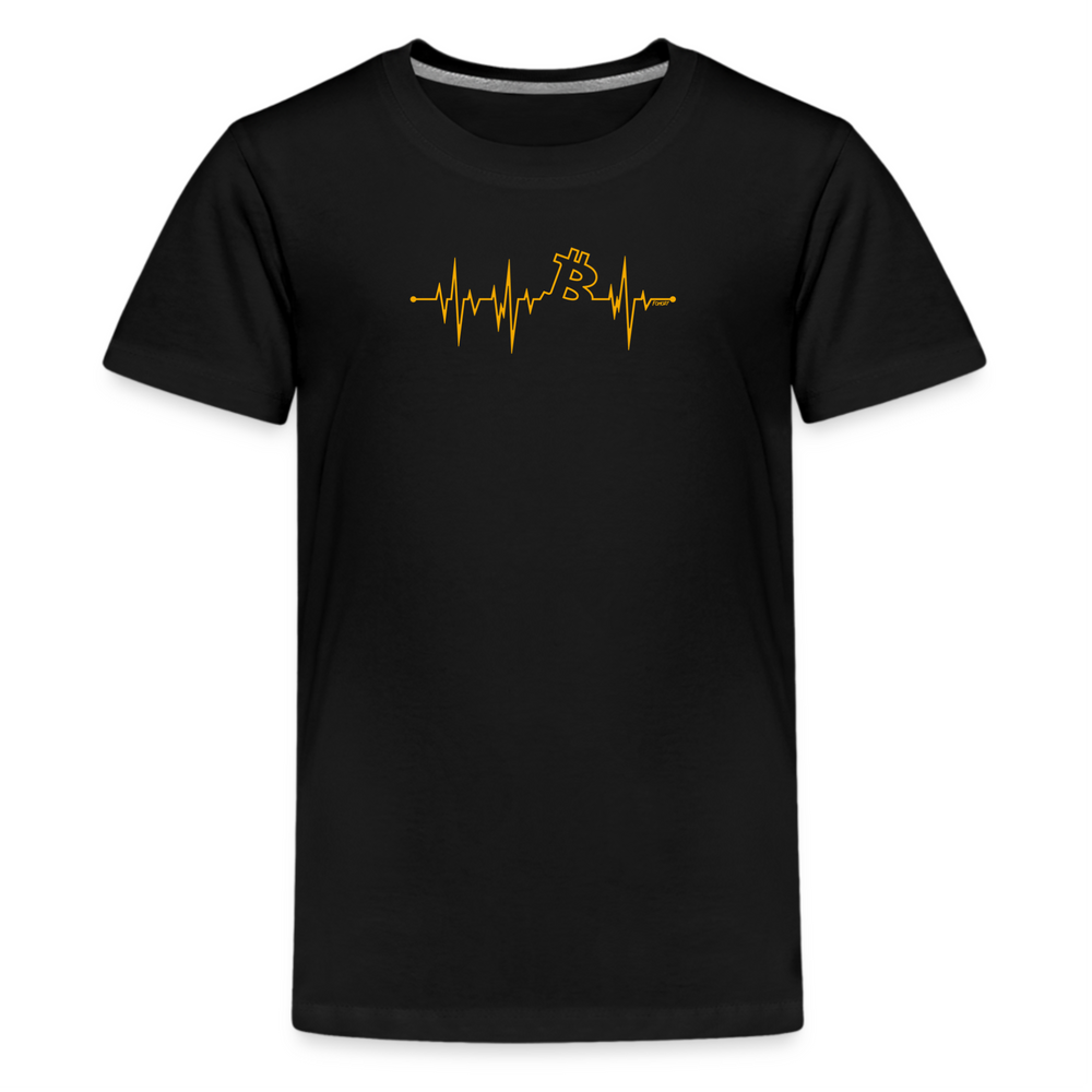 My Heart Beats Bitcoin Youth T-Shirt - fomo21