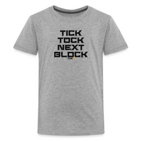 Load image into Gallery viewer, Tick Tock Next Block Bitcoin Youth T-Shirt - fomo21
