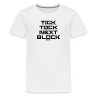 Load image into Gallery viewer, Tick Tock Next Block Bitcoin Youth T-Shirt - fomo21
