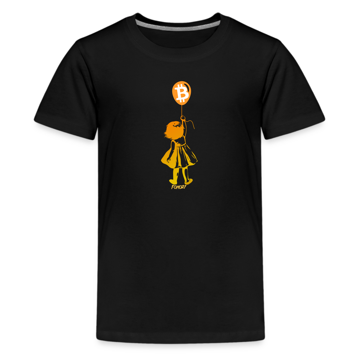Bitcoin Balloon Girl Youth T-Shirt - fomo21