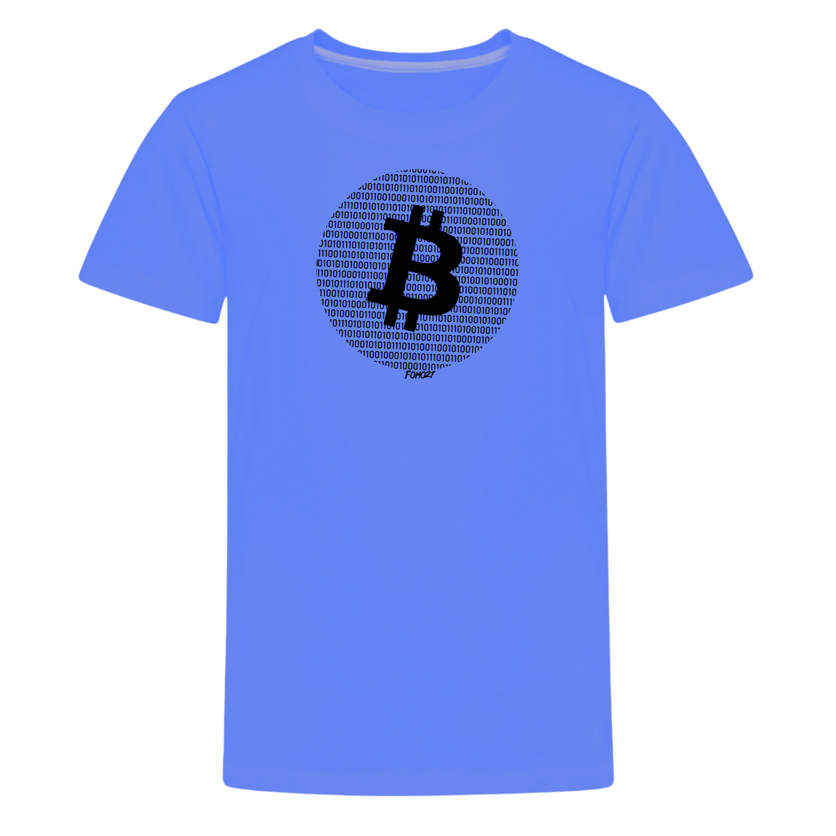Binary Bitcoin Circle Design Youth T-Shirt - fomo21
