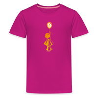 Load image into Gallery viewer, Bitcoin Balloon Girl Youth T-Shirt - fomo21
