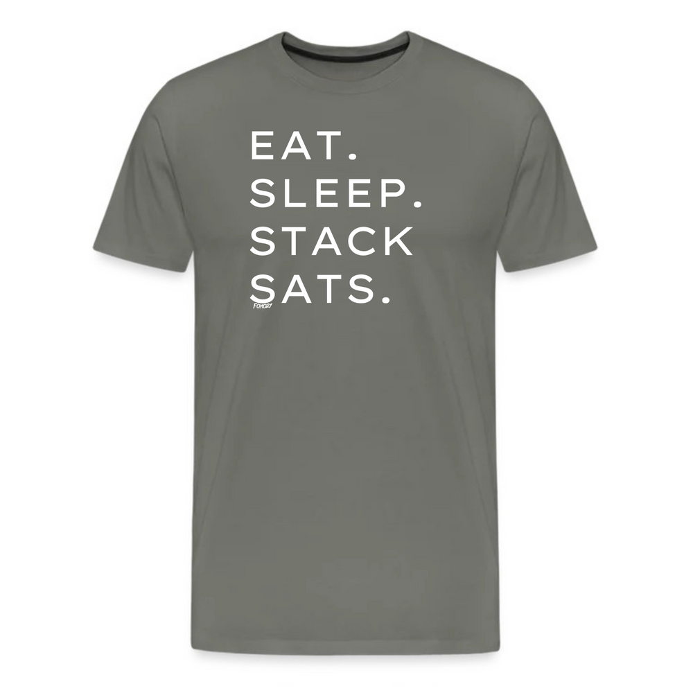 Eat Sleep Stack Sats Bitcoin T-Shirt - fomo21