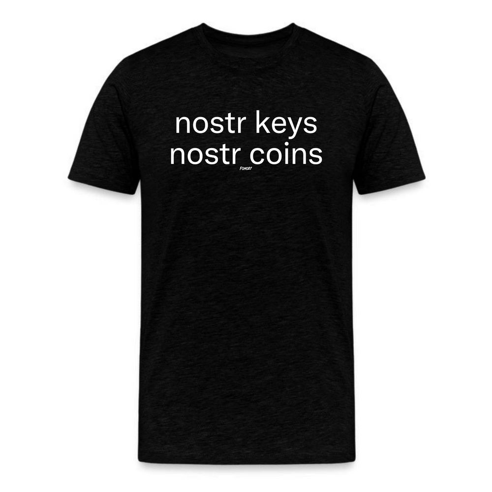 Nostr Keys Not Coins Bitcoin T-shirt - fomo21