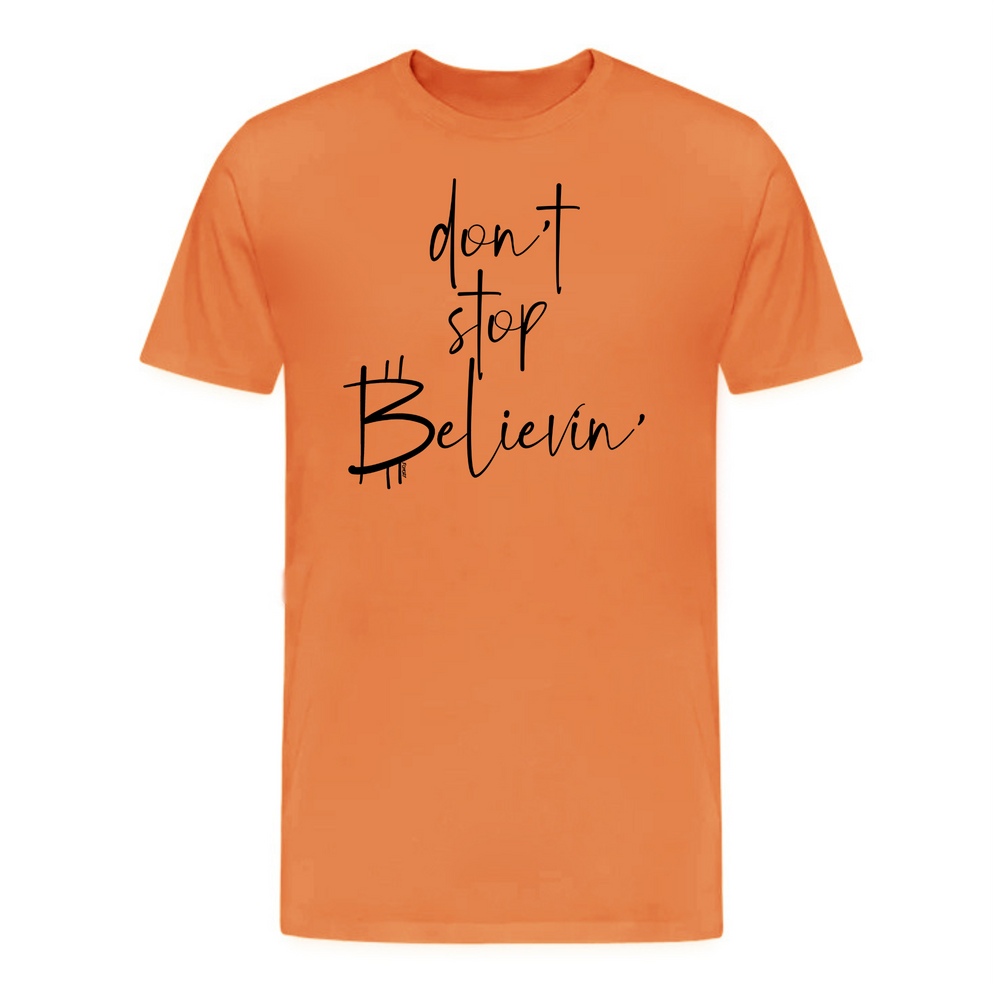 Don't Stop Believin' Bitcoin T-Shirt - fomo21