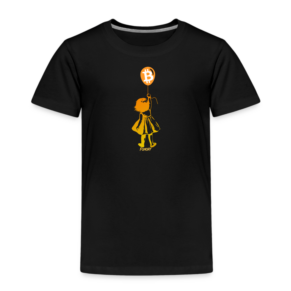 Bitcoin Balloon Girl Toddler T-Shirt - fomo21