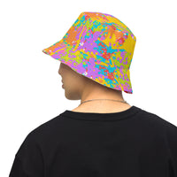 Load image into Gallery viewer, Bitcoin Splats Reversible Bucket Hat - fomo21
