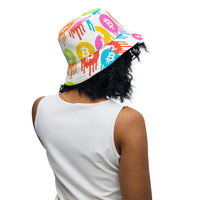 Load image into Gallery viewer, Bitcoin Splats Reversible Bucket Hat - fomo21
