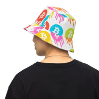 Load image into Gallery viewer, Bitcoin Splats Reversible Bucket Hat - fomo21
