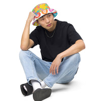 Load image into Gallery viewer, Bitcoin Splats Reversible Bucket Hat - fomo21

