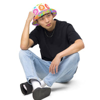 Load image into Gallery viewer, Bitcoin Splats Reversible Bucket Hat - fomo21
