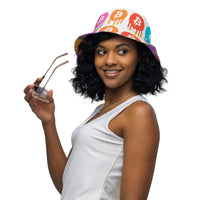 Load image into Gallery viewer, Bitcoin Splats Reversible Bucket Hat - fomo21
