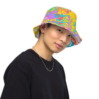 Load image into Gallery viewer, Bitcoin Splats Reversible Bucket Hat - fomo21
