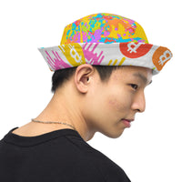 Load image into Gallery viewer, Bitcoin Splats Reversible Bucket Hat - fomo21
