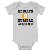 Load image into Gallery viewer, Always B Humble And Kind Bitcoin Infant One Piece - fomo21
