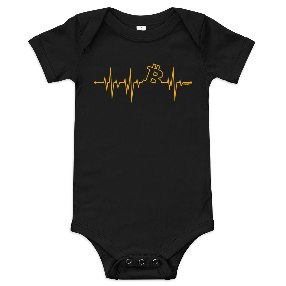 My Heart Beats Bitcoin Infant One Piece - fomo21