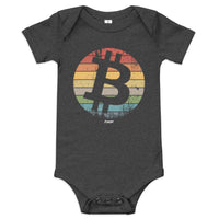 Load image into Gallery viewer, Retro Bitcoin Infant One Piece - fomo21
