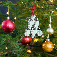 Load image into Gallery viewer, Bitcoin Is For The Cats Green Wooden Christmas Ornament-fomo21
