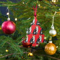 Load image into Gallery viewer, Bitcoin Is For The Cats Red Wooden Ornament-fomo21
