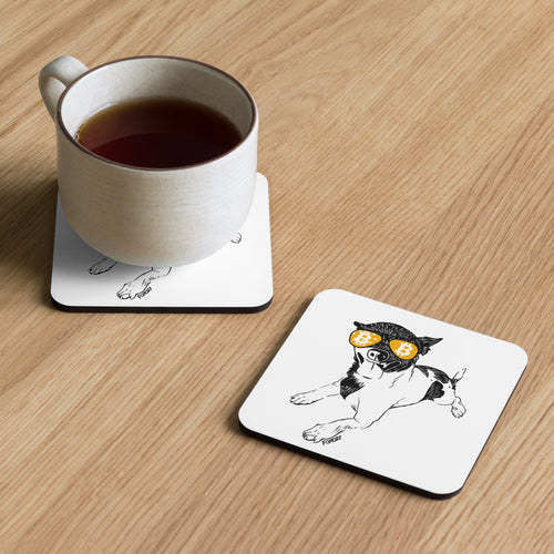 Bitcoin Is For The Chihuahuas Bitcoin Cork-Back Coaster-fomo21